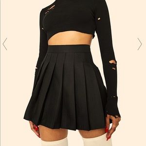 Vintage Pleated Mini Skirt